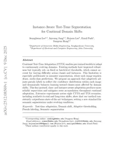 Instance-Aware Test-Time Segmentation for Continual Domain Shifts