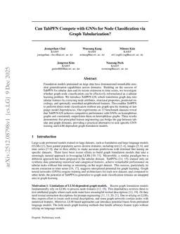 Can TabPFN Compete with GNNs for Node Classification via Graph Tabularization?