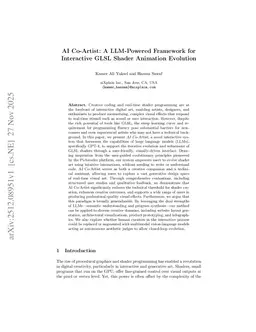 AI Co-Artist: A LLM-Powered Framework for Interactive GLSL Shader Animation Evolution