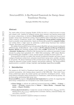 StructuredDNA: A Bio-Physical Framework for Energy-Aware Transformer Routing