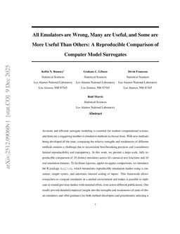 All Emulators are Wrong, Many are Useful, and Some are More Useful Than Others: A Reproducible Comparison of Computer Model Surrogates