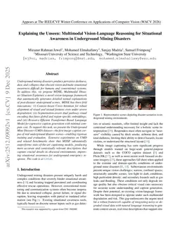 Explaining the Unseen: Multimodal Vision-Language Reasoning for Situational Awareness in Underground Mining Disasters