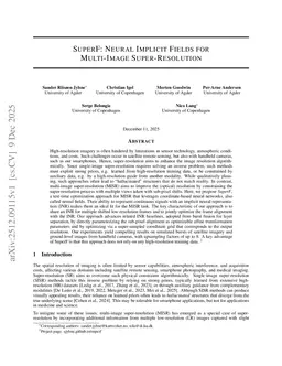 SuperF: Neural Implicit Fields for Multi-Image Super-Resolution
