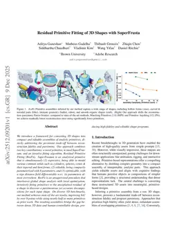 Residual Primitive Fitting of 3D Shapes with SuperFrusta