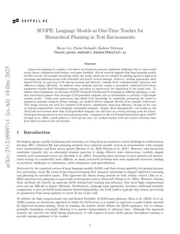 SCOPE: Language Models as One-Time Teacher for Hierarchical Planning in Text Environments