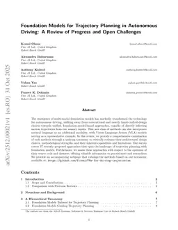 Foundation Models for Trajectory Planning in Autonomous Driving: A Review of Progress and Open Challenges