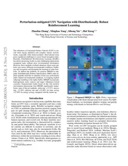 Perturbation-mitigated USV Navigation with Distributionally Robust Reinforcement Learning