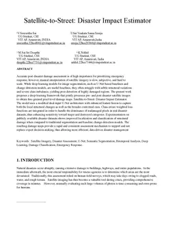 Satellite to Street : Disaster Impact Estimator