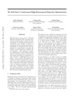 We Still Don't Understand High-Dimensional Bayesian Optimization