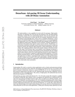 DenseScan: Advancing 3D Scene Understanding with 2D Dense Annotation