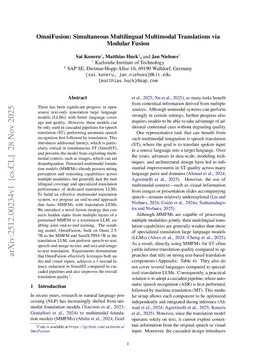 OmniFusion: Simultaneous Multilingual Multimodal Translations via Modular Fusion