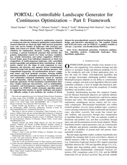 PORTAL: Controllable Landscape Generator for Continuous Optimization-Part I: Framework