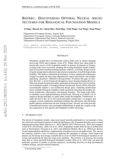 BioArc: Discovering Optimal Neural Architectures for Biological Foundation Models