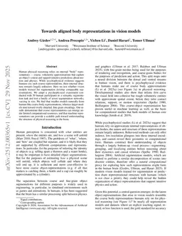 Towards aligned body representations in vision models
