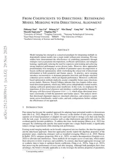 From Coefficients to Directions: Rethinking Model Merging with Directional Alignment