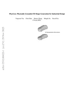 PhysGen: Physically Grounded 3D Shape Generation for Industrial Design