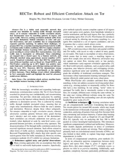 RECTor: Robust and Efficient Correlation Attack on Tor