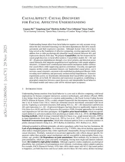 CausalAffect: Causal Discovery for Facial Affective Understanding