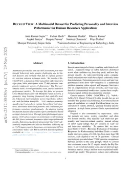 RecruitView: A Multimodal Dataset for Predicting Personality and Interview Performance for Human Resources Applications