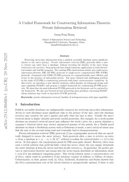 A Unified Framework for Constructing Information-Theoretic Private Information Retrieval