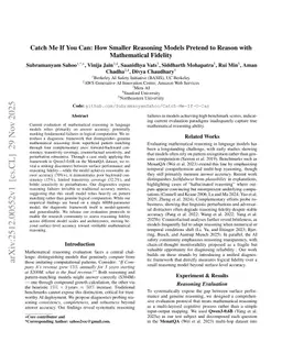Catch Me If You Can: How Smaller Reasoning Models Pretend to Reason with Mathematical Fidelity