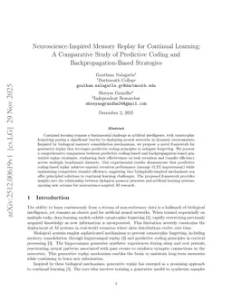 Neuroscience-Inspired Memory Replay for Continual Learning: A Comparative Study of Predictive Coding and Backpropagation-Based Strategies