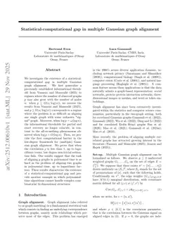 Statistical-computational gap in multiple Gaussian graph alignment