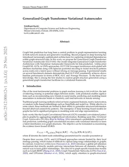 Generalized Graph Transformer Variational Autoencoder