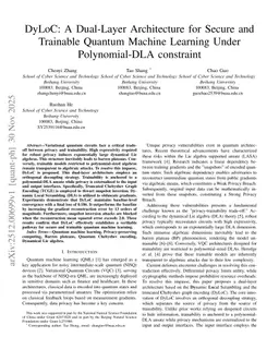 DyLoC: A Dual-Layer Architecture for Secure and Trainable Quantum Machine Learning Under Polynomial-DLA constraint