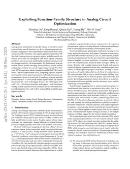 Exploiting Function-Family Structure in Analog Circuit Optimization