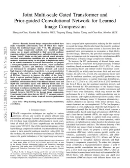 Joint Multi-scale Gated Transformer and Prior-guided Convolutional Network for Learned Image Compression