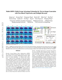 Multi-GRPO: Multi-Group Advantage Estimation for Text-to-Image Generation with Tree-Based Trajectories and Multiple Rewards