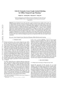 SAGAS: Semantic-Aware Graph-Assisted Stitching for Offline Temporal Logic Planning