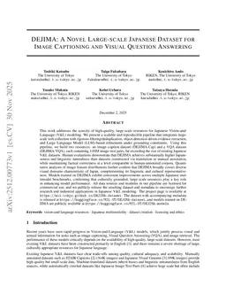 DEJIMA: A Novel Large-scale Japanese Dataset for Image Captioning and Visual Question Answering