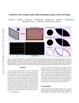 CircleFlow: Flow-Guided Camera Blur Estimation using a Circle Grid Target