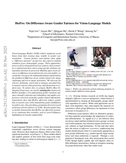 BioPro: On Difference-Aware Gender Fairness for Vision-Language Models