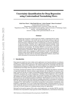 Uncertainty Quantification for Deep Regression using Contextualised Normalizing Flows