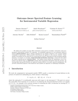 Outcome-Aware Spectral Feature Learning for Instrumental Variable Regression