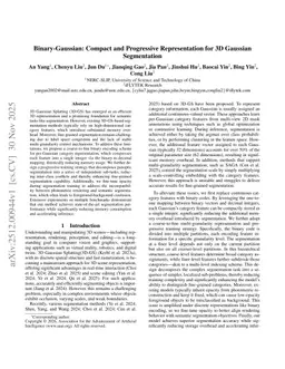 Binary-Gaussian: Compact and Progressive Representation for 3D Gaussian Segmentation