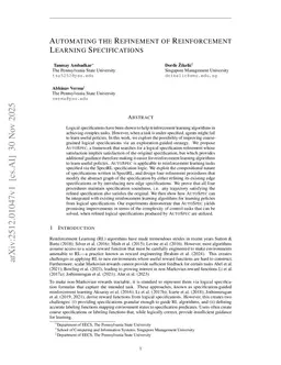 Automating the Refinement of Reinforcement Learning Specifications