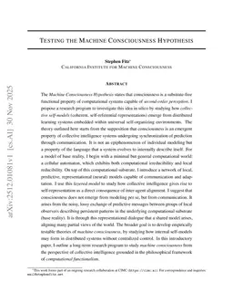 Testing the Machine Consciousness Hypothesis