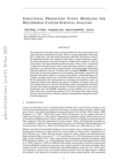 Structural Prognostic Event Modeling for Multimodal Cancer Survival Analysis