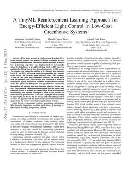 A TinyML Reinforcement Learning Approach for Energy-Efficient Light Control in Low-Cost Greenhouse Systems