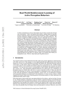 Real-World Reinforcement Learning of Active Perception Behaviors