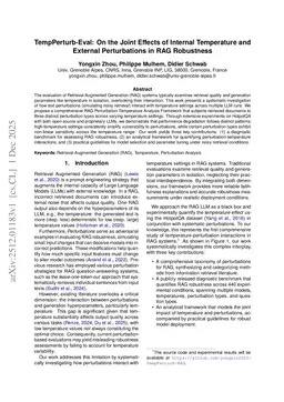 TempPerturb-Eval: On the Joint Effects of Internal Temperature and External Perturbations in RAG Robustness