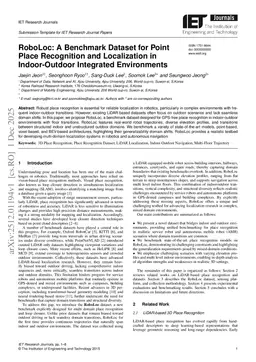 RoboLoc: A Benchmark Dataset for Point Place Recognition and Localization in Indoor-Outdoor Integrated Environments