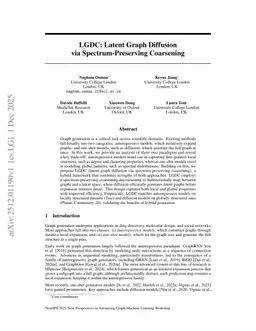 LGDC: Latent Graph Diffusion via Spectrum-Preserving Coarsening