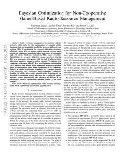 Bayesian Optimization for Non-Cooperative Game-Based Radio Resource Management