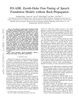 ZO-ASR: Zeroth-Order Fine-Tuning of Speech Foundation Models without Back-Propagation
