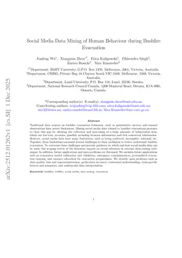 Social Media Data Mining of Human Behaviour during Bushfire Evacuation